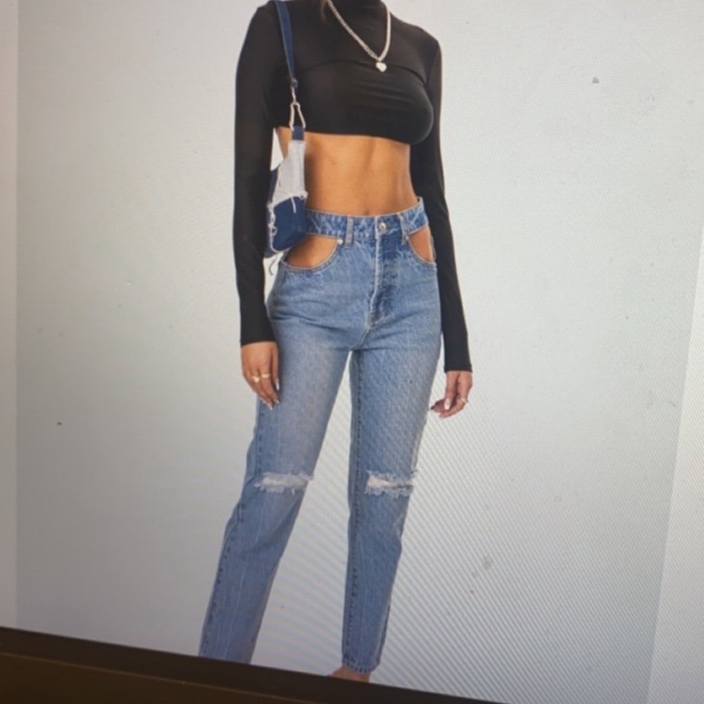 edikted cut out ripped jeans